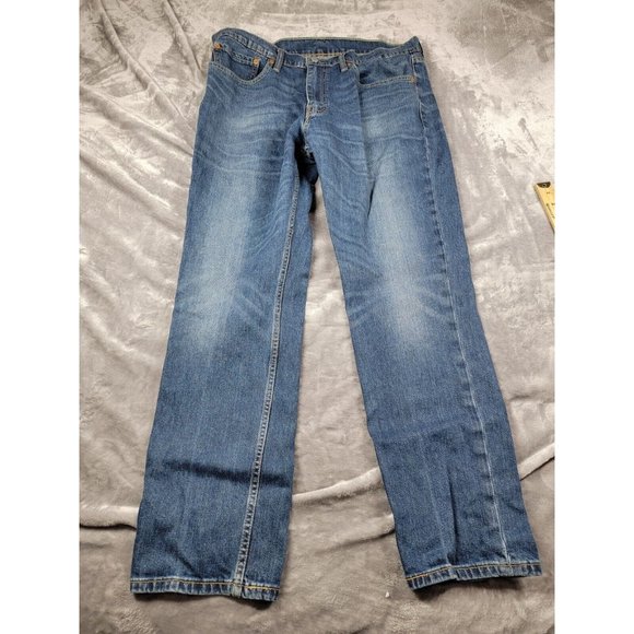 Men's Levi's 511 Size 36x29 Stretch Straight Leg Blue‎ Denim Jeans - Picture 1 of 8